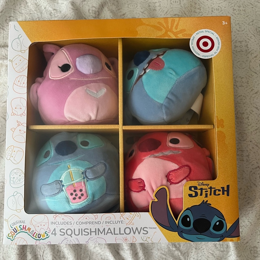 Squishmallow Disney stitch set of 4 NWT - Picture 5 of 7